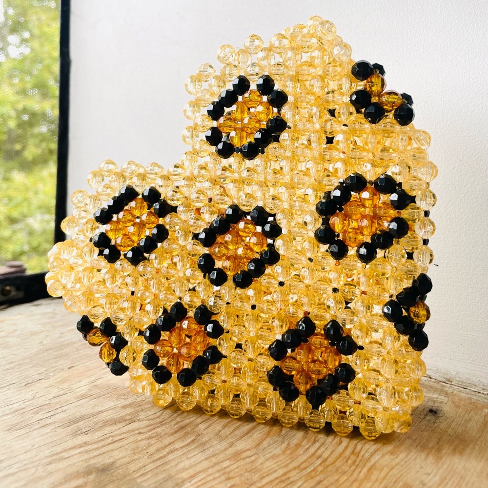 Susan Alexandra Beaded Purse Leopard